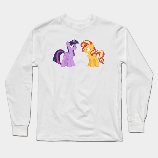 Pony Twilight and Sunset 2 alternate Long Sleeve T-Shirt by CloudyGlow